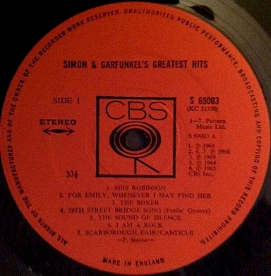Simon And Garfunkel's Greatest Hits